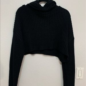 Mock Neck Purl Knit Sweater